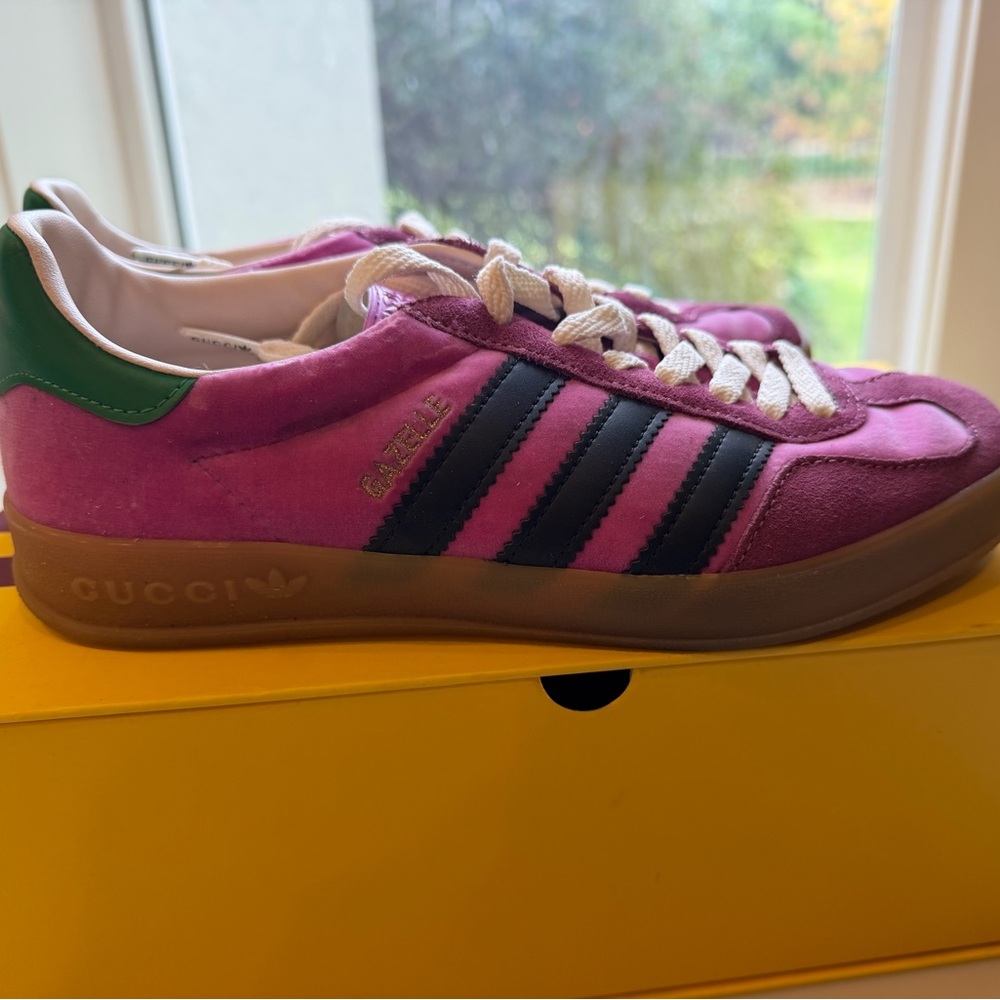 Gucci Pink and Green Sneakers